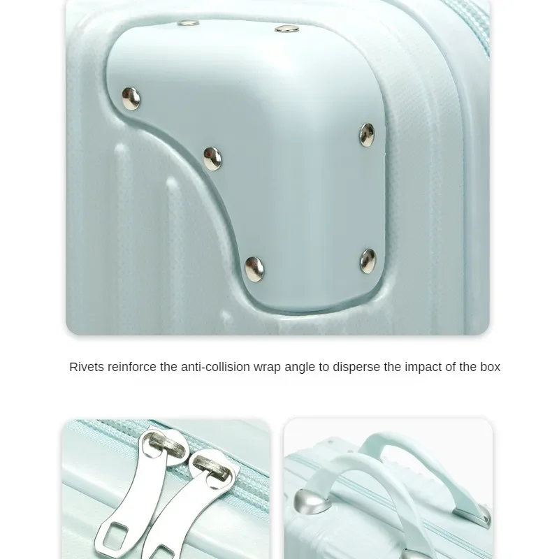 New Minimalist Style Portable Suitcase 14 Inch 16 Inch Makeup Box with Small Mini Travel Password Box Storage Bag As A Souvenir