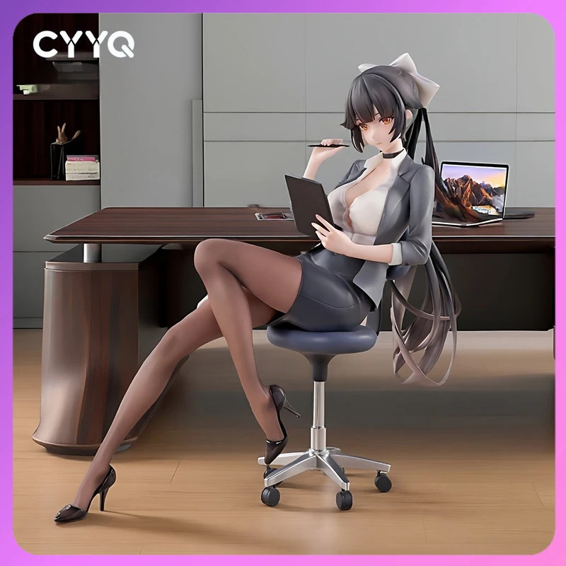 

Anime Secretary OL Figure 2D Cute Girl Statue Collectible Model Desktop PC Case Decor Ornament Gift For Anime Fans