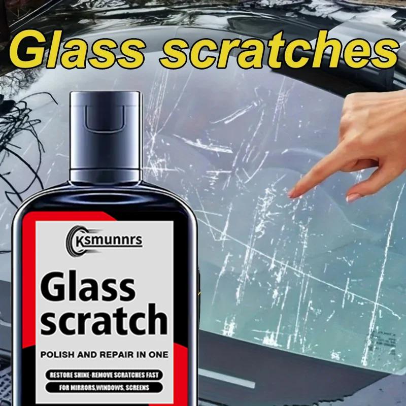 

Паста для ремонта царапин на стекле — полировка стекла для душа и окон автомобиля в ванной комнате, ремонт царапин на оконном стекле, с губкой.