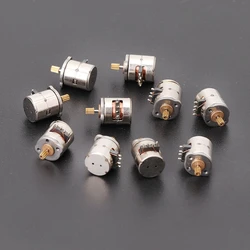 10 Pcs 3-5v Dc 2 Phase 4 Wire Dia 8mm Dc Stepper Motor Micro Stepping Motor for Digital Products Camera Size 8*9.5mm