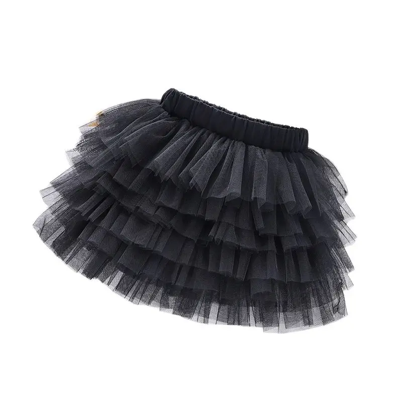 Fashion Six-layer Gauze Girls Skirts 2024 Summer New Children Dance Princess Tutu Parent-Child Mesh Skirt Female Girl Cake Skirt