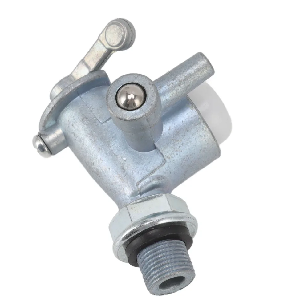 Aluminum Alloy Fuel Tank Tap Silver Threaded Inlet Fuel Tap Compact for Robin EY15 EY20 Ey28 RGX3500 RGX2400 Engine