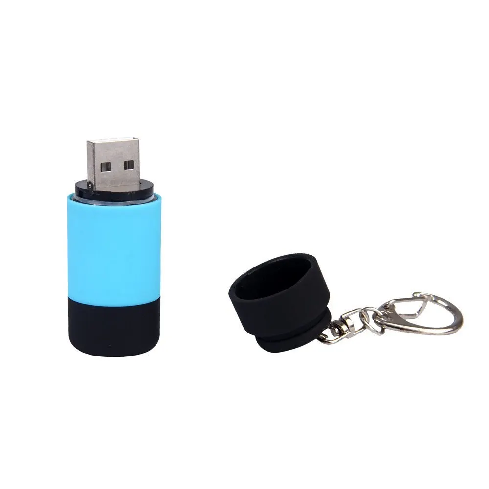 Led Mini Light USB Rechargeable Portable Flashlight Keychain Lamp Waterproof Light Hiking Camping Flashlights
