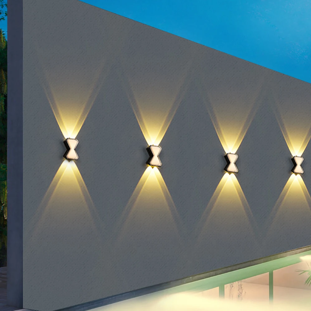 Lámpara LED de pared para interiores y exteriores, luces de aluminio para porche y jardín, estilo minimalista moderno, resistente al agua IP65, 4W/6W/12W, AC85-265V