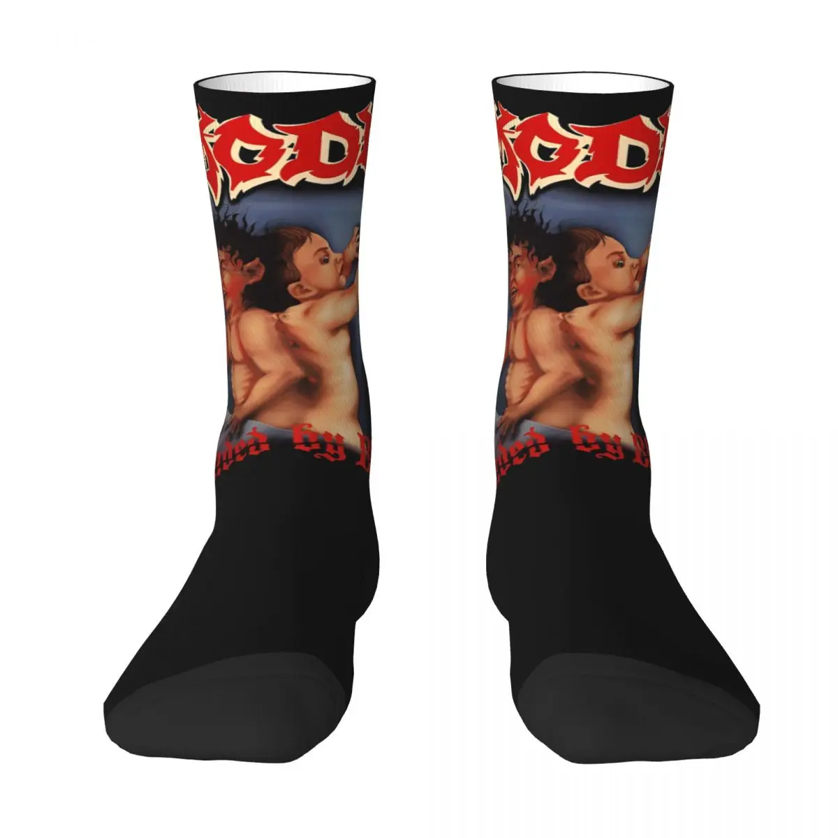 Thrash Metal Style Socks Spring Exodus Band Stockings Retro Girls Quality Socks Custom Running Anti Bacterial Socks