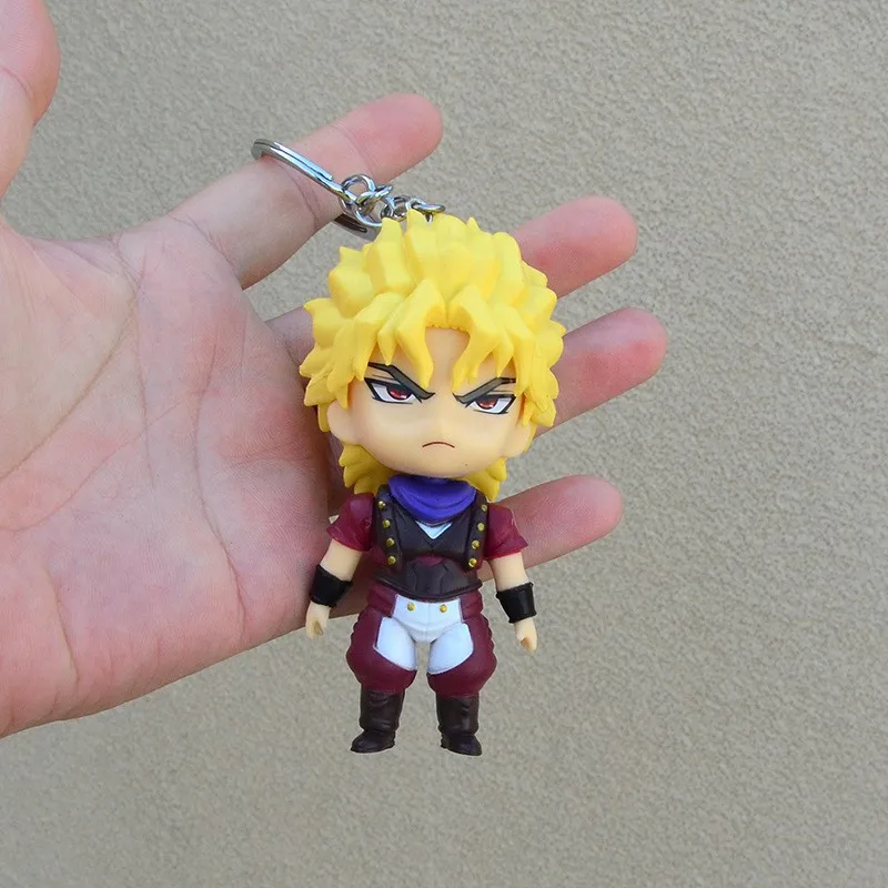 5 Teile/satz Anime JoJos Bizarre Adventure Q Version Schlüsselbund Action-figuren PVC Modell Spielzeug Puppen Tasche Anhänger Ornamente Fans Geschenk