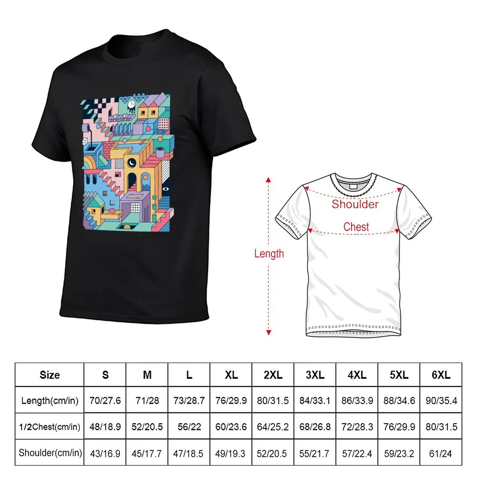 New 80's Escher Active T-Shirt Blouse anime Aesthetic clothing men long sleeve t shirts