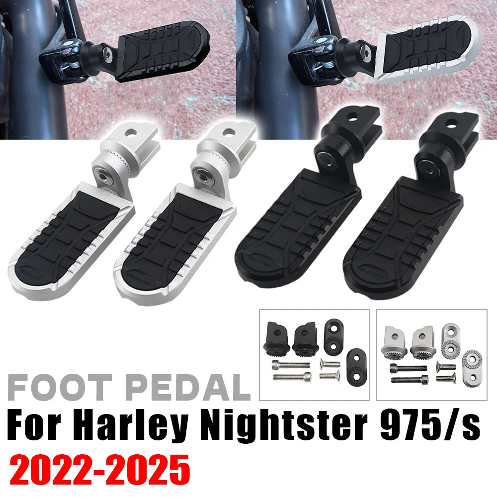 

Motorcycle Front Footrest Adjustable Extend Lowering Foot Pegs Rotatable Footpeg For Harley Nightster 975 975S NIGHTSTER 2022-up