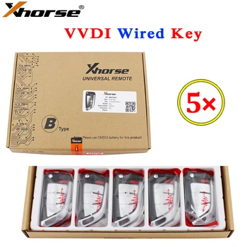 Chave remota com fio Xhorse VVDI XKDS00EN XKFO01EN XKMQB1EN XKKF02EN XKTO10EN XKA600EN XNMA00EN XKTO04EN XKHY05EN XKHO00EN XKTO00EN