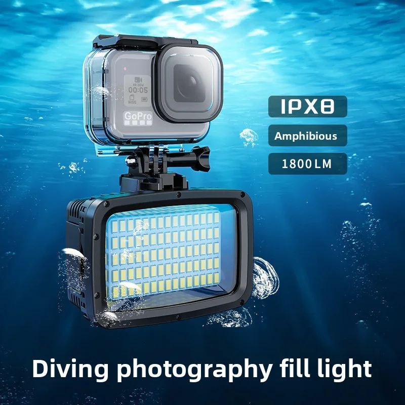 1800LM 60LED Diving Fill Light 40m Waterproof Underwater Camera Flash Light Portable Phone Photography Lighting Lamp