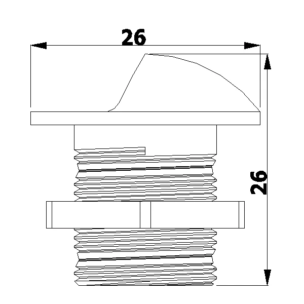 1W SS316 Rosca através da parede Lâmpada de escada lateral à prova d'água com porca deck caminho corredor escada LED luzes de passo