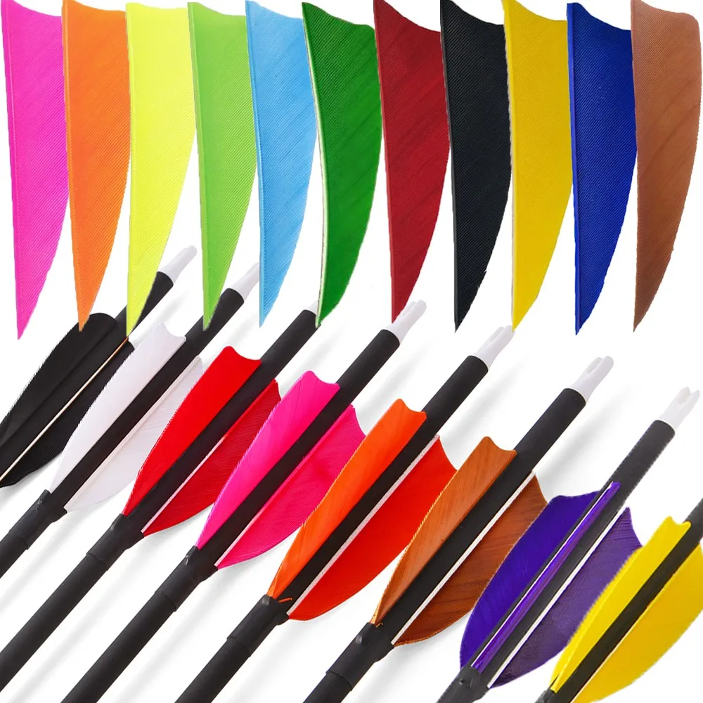 

50pcs Arrow Feather Turkey Fletching 3inch 4inch 5inch Right Wing Flethes Arrow Shaft DIY Vanes Archery Bow Hunting