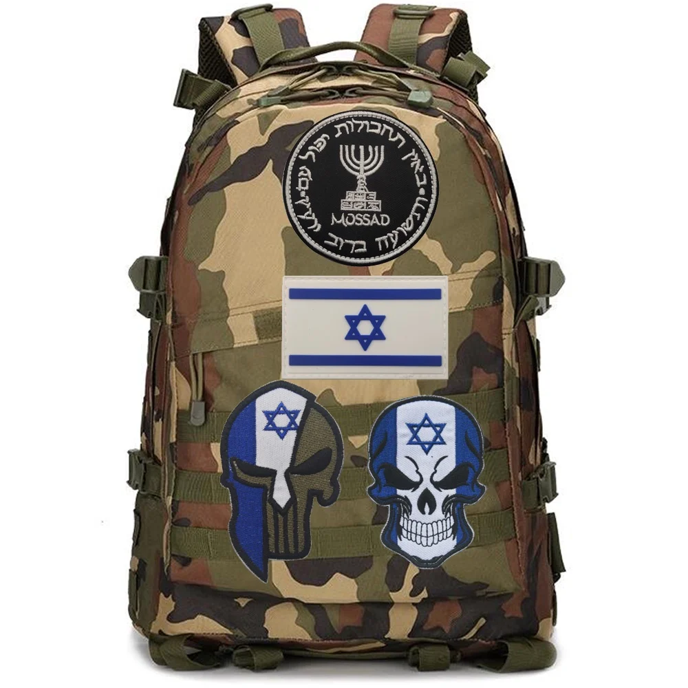 IR Reflective Tactical Morale Army Fan Israeli Flag Series Insignia Identification Armband Hat Backpack Patches for Clothing