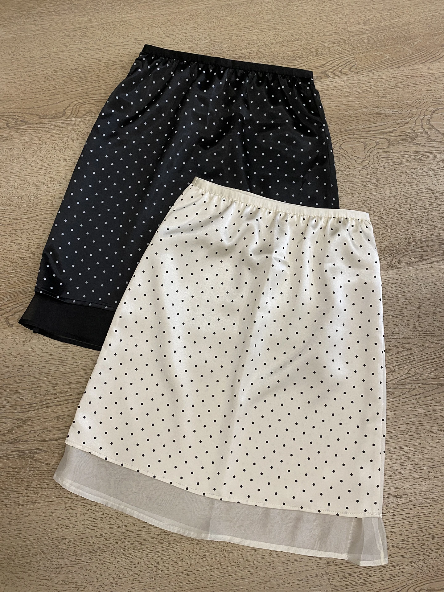

Black Polka Dot A-Line Skirt Women's Summer 2026 Slimming Age-Defying Elegant Half-length Skirt Euro Style New Arrival
