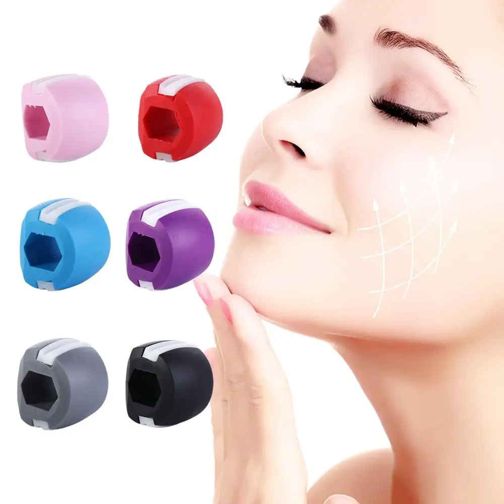 V Line Anti-Wrinkle Food Grade Silicone Double Chin Exercise Equipment Jaw Muscle Exerciser Bite Muscle Exerciser Chew Ball