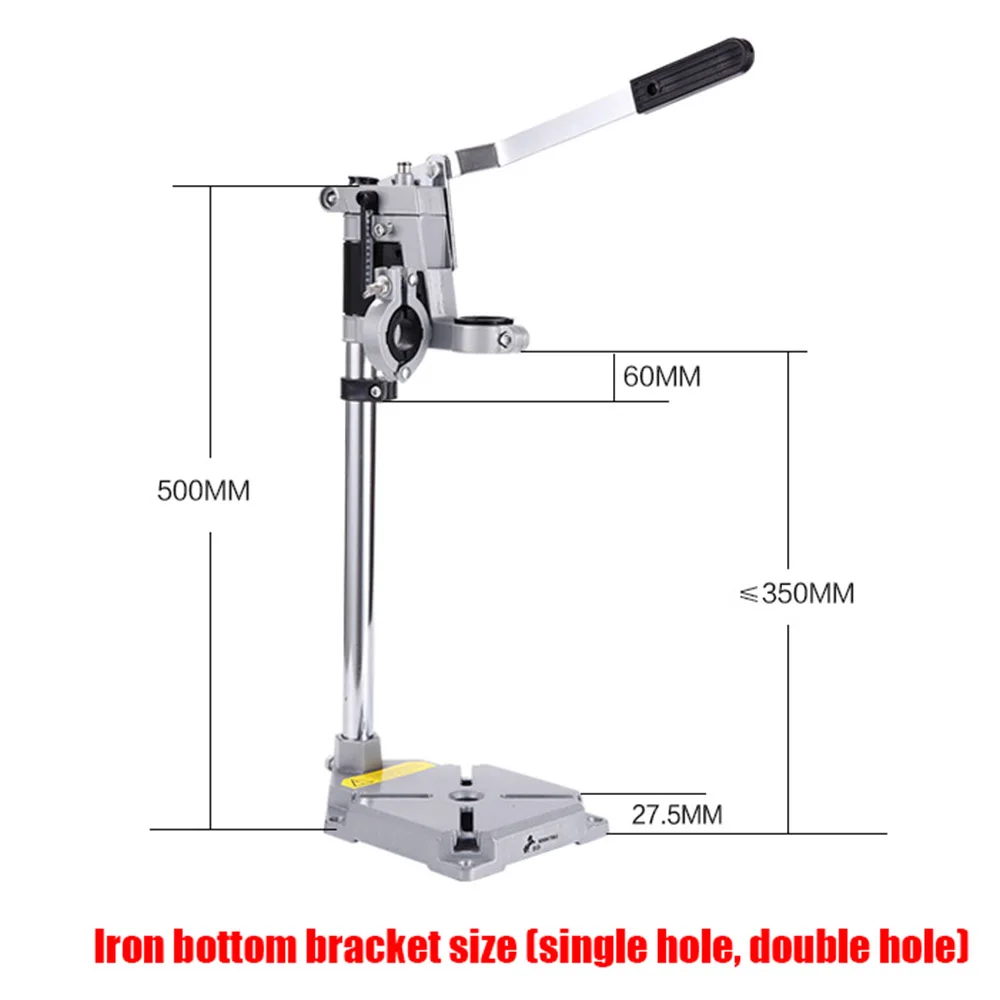 Electric Drill Bench Repair Tool Stand Mini Drill Stand Chuck Clamp with Working Table Cast Iron Bottom