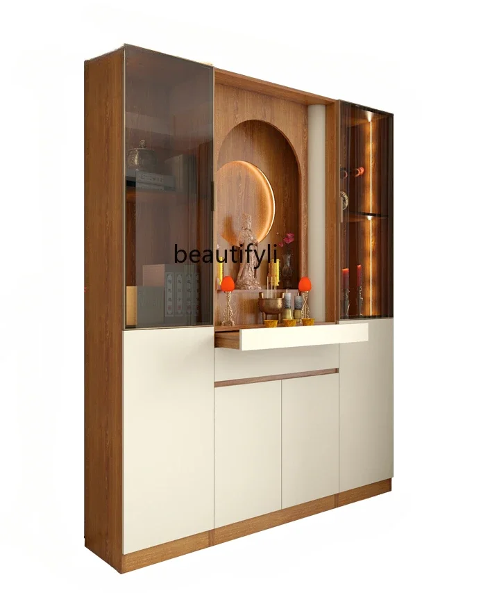 

A16 Chinese-stylestanding cabinet for gods and gods, God of Wealth display cabinet, incense and fire altar, table and Buddha cab
