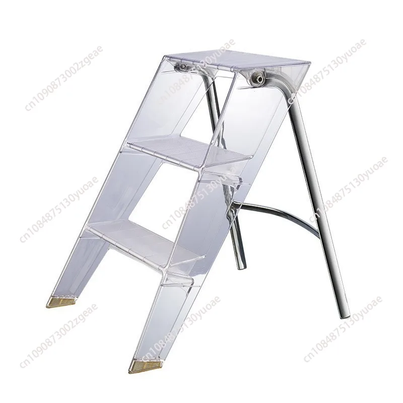 escalera-domestica-plegable-de-plastico-acrilico-transparente-diseno-espina-de-pescado-reforzada-de-tres-peldanos-naranja