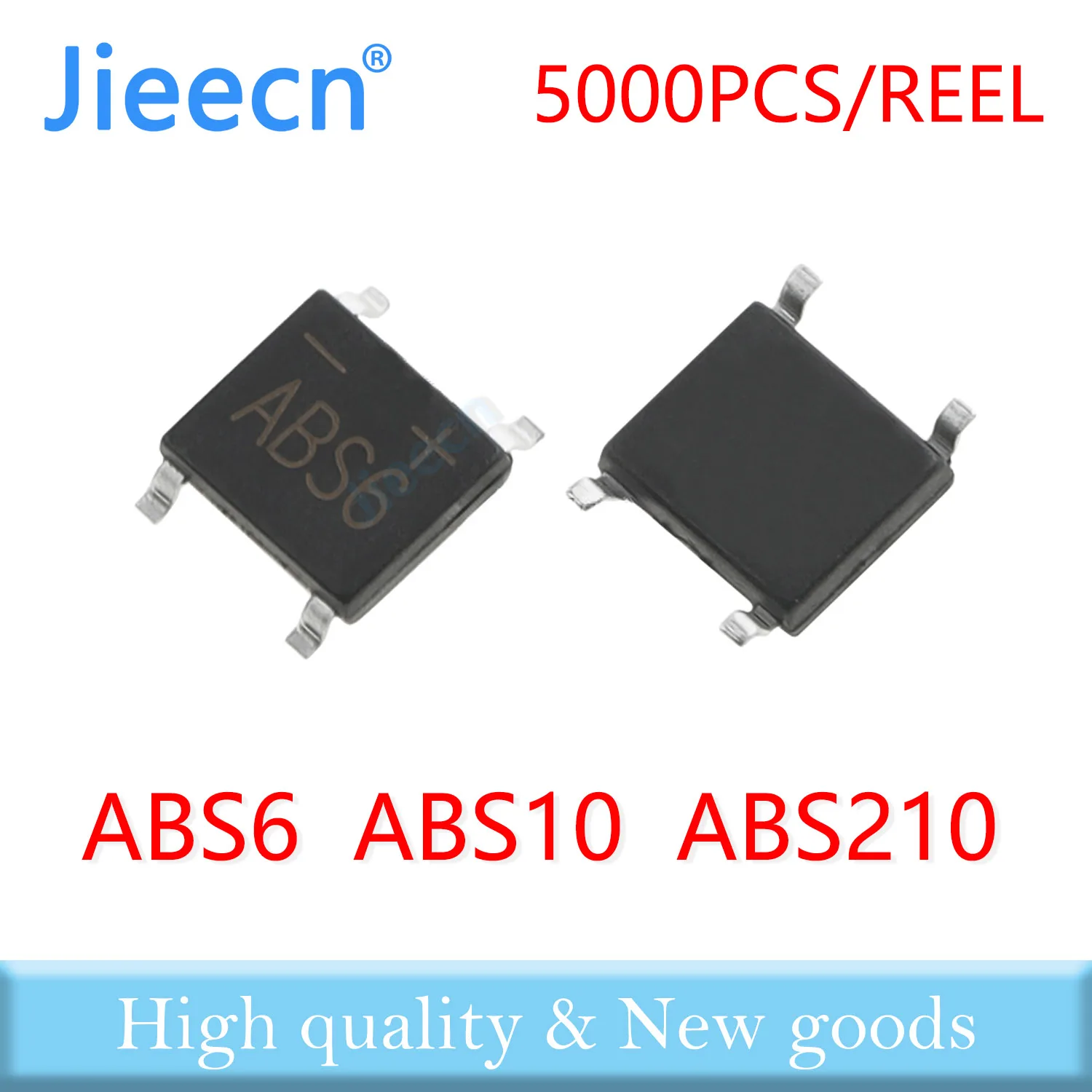 

Jieecn 5000PCS ABS6 600mA ABS10 SOP4 1A 1000V ABS210 2A 1000V SOP-4 KBPC Single Phases Bridge High quality