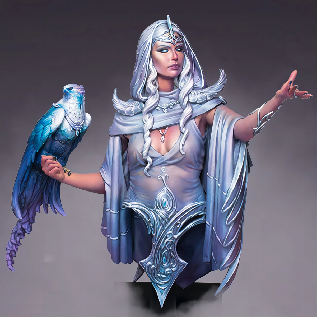 1/10 Resin Half-length portrait Figure Character Unpainted Model Kit, Nightingale Goddess, Unassembled and Unpainted GK