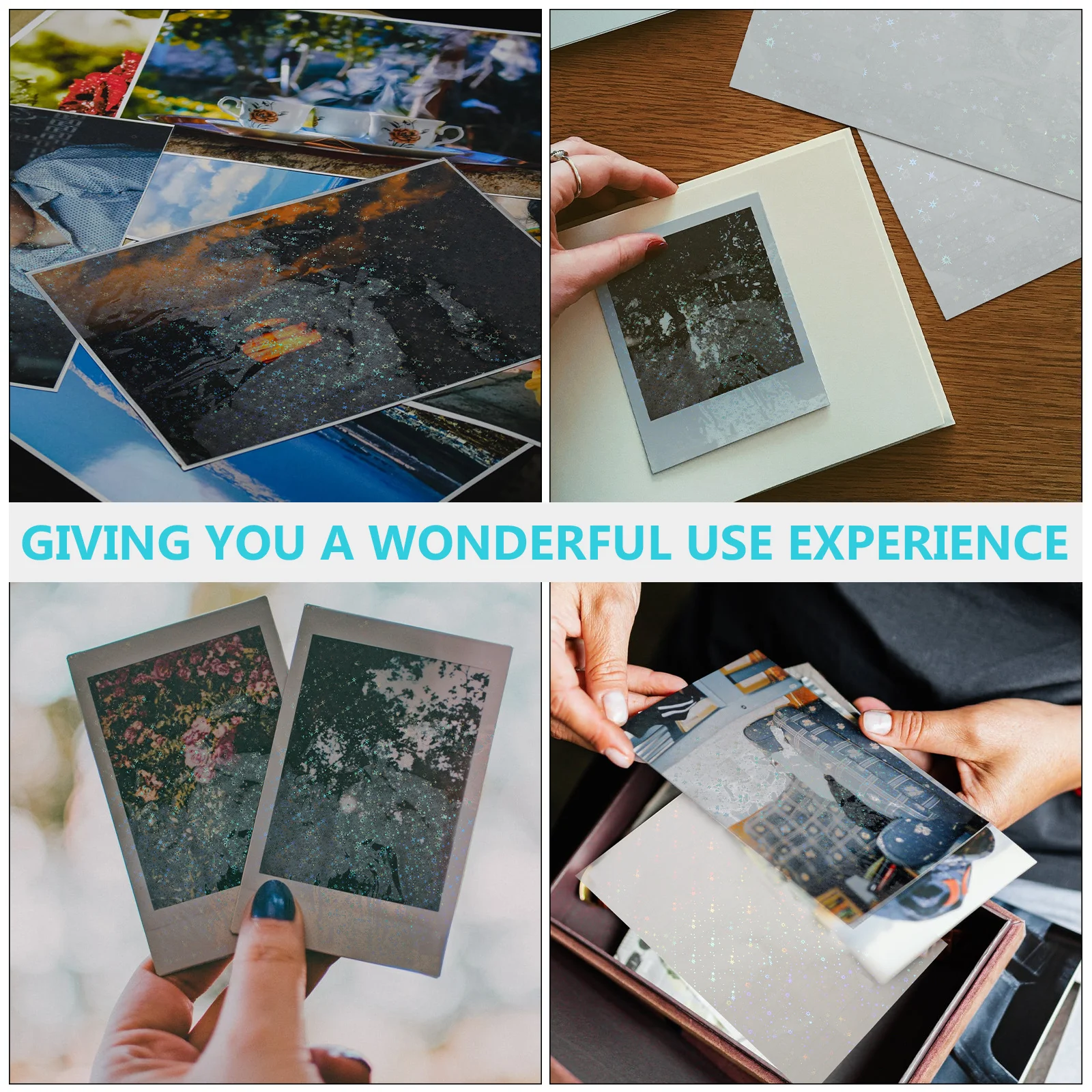 

10pcs Laser Protective Film Waterproof Anti-Reflective Photo Sealing Laminating Sheets For Cards Crafts Making Party Supplies