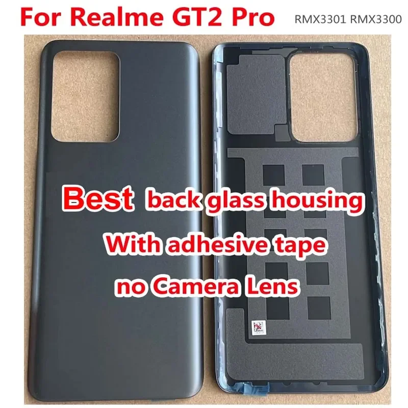 Back Cover For Realme GT2 Pro Battery Cover Glass Panel Rear Housing Case Phone Lid Replacement GT 2 Pro