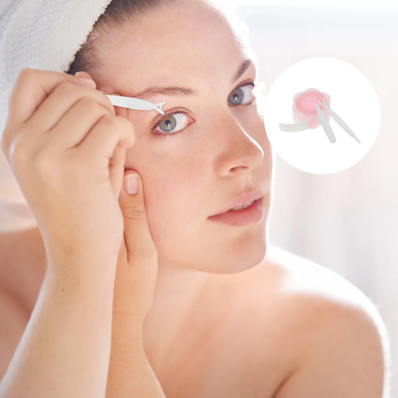 2 セット二重まぶたテープ跡のないまぶたステッカー接着剤なしポータブルメイクツール目に見えないナチュラルアイリフトアイメイク用品