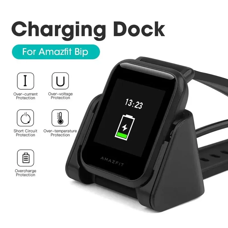 Caricatore magnetico USB per Xiaomi Huami Amazfit Bip Youth A1608 Modello Smartwatch Caricabatterie sostitutivi Cavo di ricarica veloce