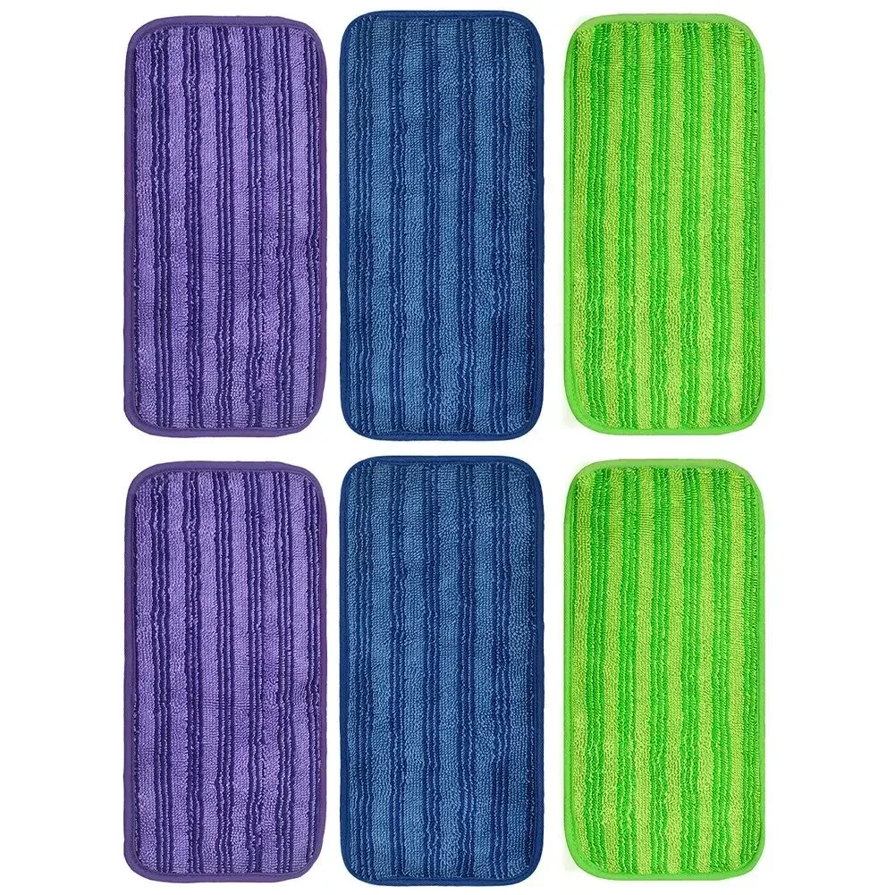 Almofadas Mop Reutilizáveis para Limpeza Doméstica, Swiffer Sweeper Mops, Floor Cleaning Mop Head Pads, 12 in, 3 PCs, 6 PCs