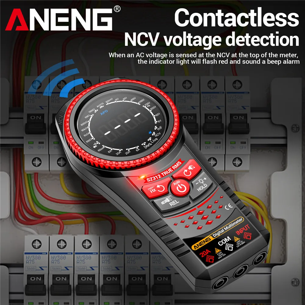 

ANENG SZ312 Multimeter 20A Current Test VA Reverse Backlight 6000 Counts Homehold Tester 60mF Capacitor Meter Repair Tester Tool