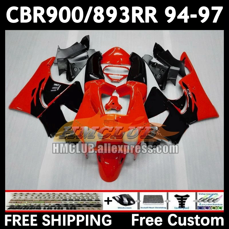 Fairing Kit For HONDA CBR900 CBR893 RR CBR gloss red 900 893RR CBR900RR 72No.6 CBR893RR 94 95 96 97 1994 1995 1996 1997 Body