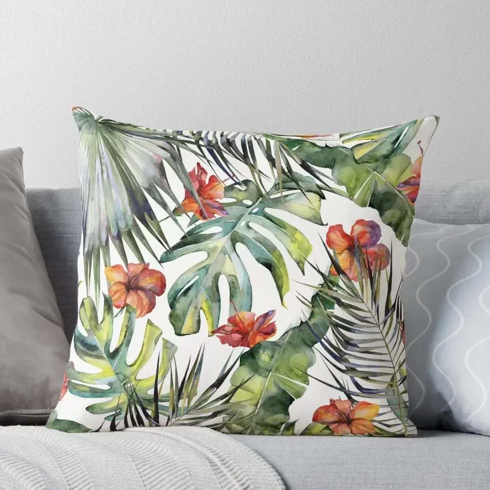 TROPICAL GARDEN 5 Throw Pillow pillows decor home Pillow Cases Decorative Decorative Sofa Cushions pillow