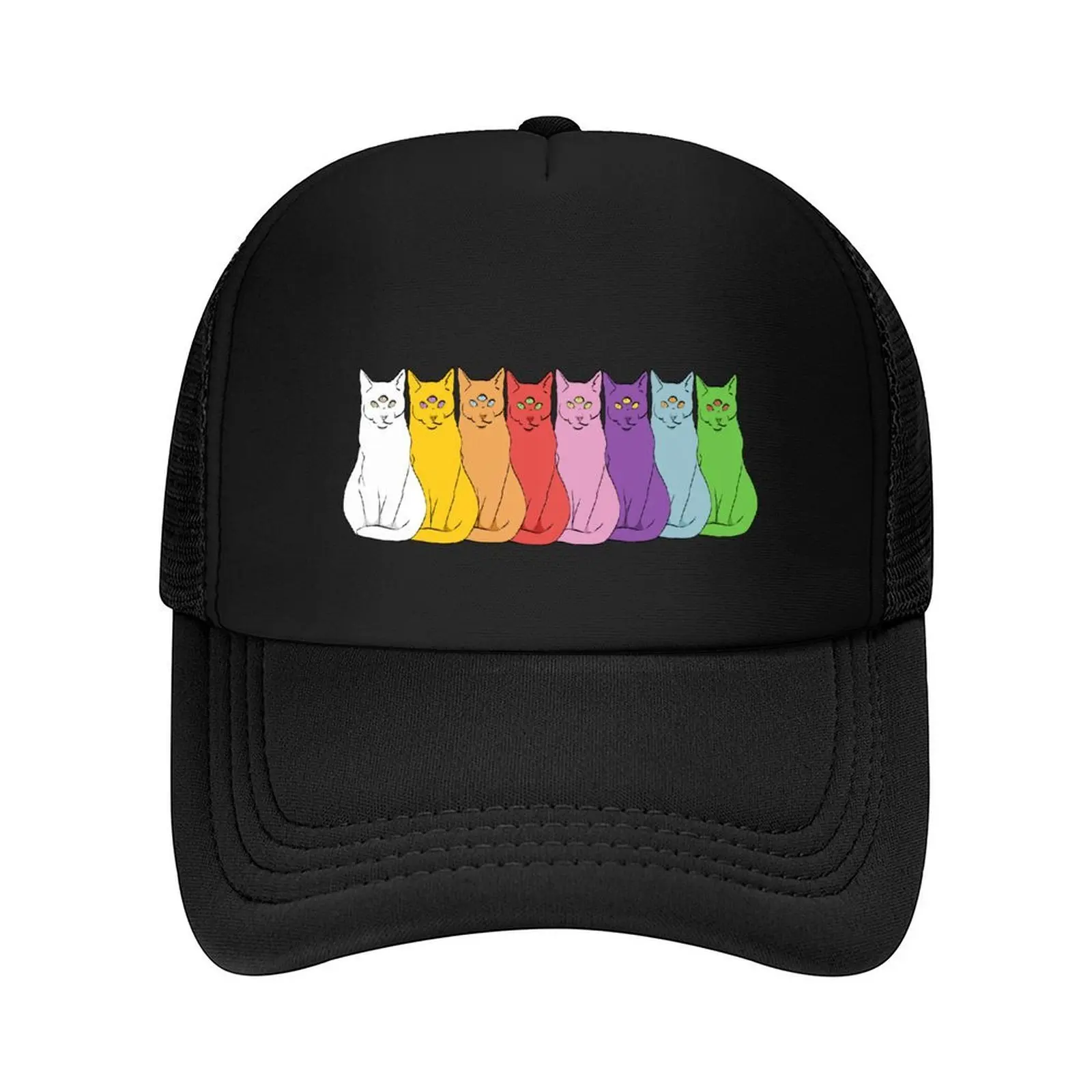 

Rainbow Psychic Cats Baseball Cap Sunhat funny hat luxury woman cap Fashion Beach Men's Luxury Women's