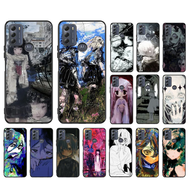 

Phone Case For Moto G86 G85 G75 G15 G05 G56 G72 G53 G54 G84 G60 G31 G32 G24 G 5G G Play Oil Painting Anime Girl Art Cartoon