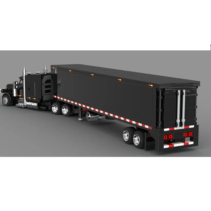 

MOC-149085 Classic New Cargo Container Truck Trailer Building Block Model 785 Parts MOC Boys' Children's Birthday Toy Gift