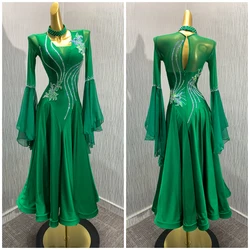 ballroom dance dress Costume Modern Competition Waltz Tango Ballroom Dance Dress Standard Girls Women  dance dress GOODANPAR