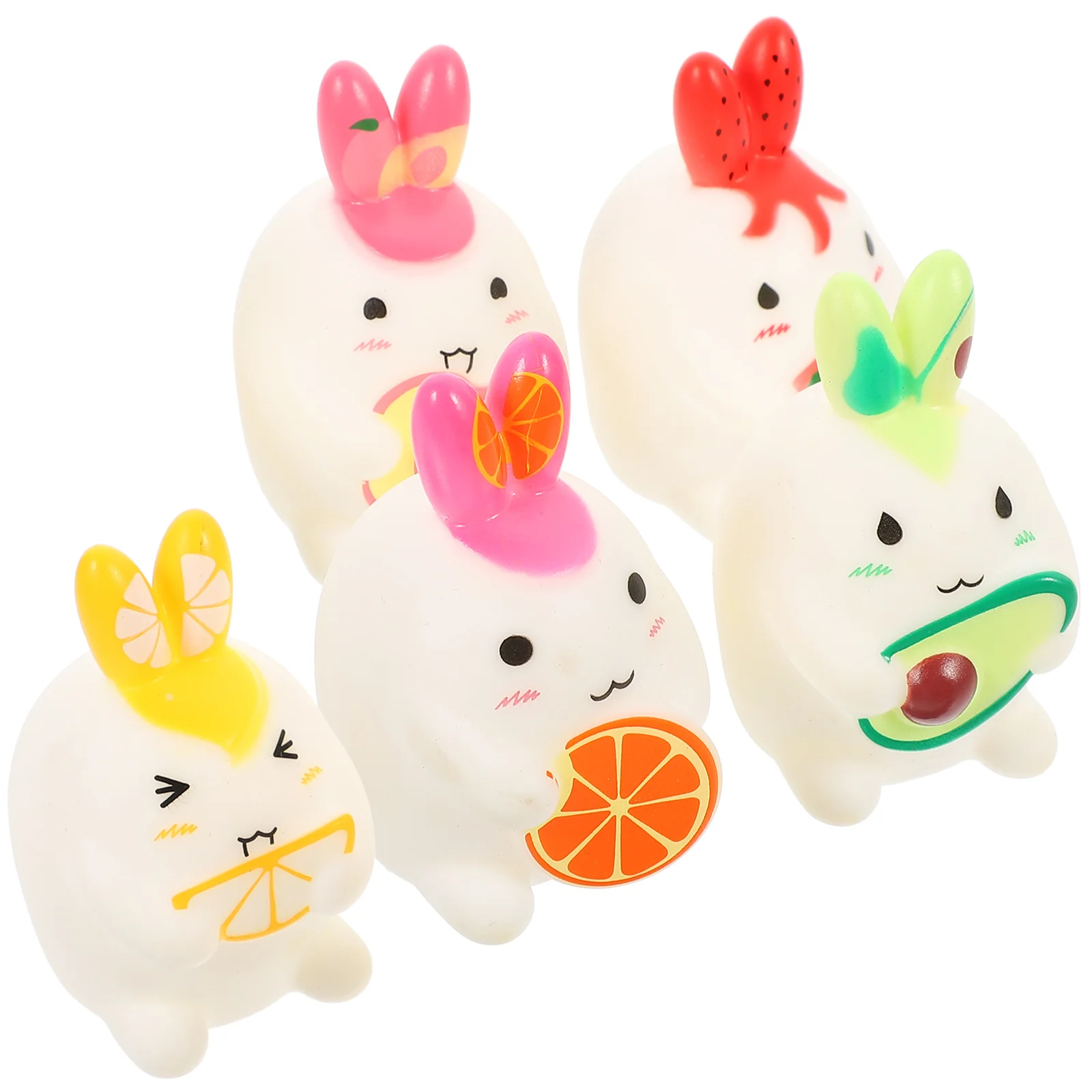 5 Pcs Soft Rabbit Finger Puppet giocattoli genitore-figlio gioco di gomma burattini a mano per bambini