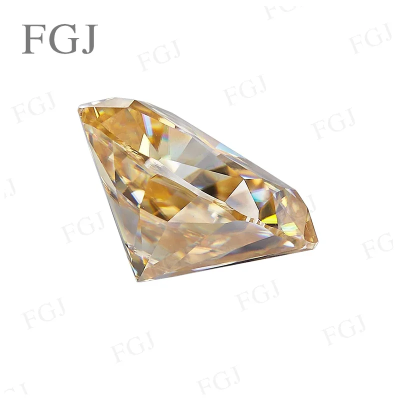 【Elongatede Cushion】Moissanite Diamond with GRA Loose Gemstone Champagne Manufacturer Factory Supply Price DIY Jewelry Beads