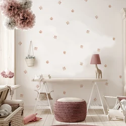 Boho Flowers Wall Stickers for Kids Room Baby Nursery Girls Boys Living Room Nordic Warm Home Decoration Vinyl Vintage Decal