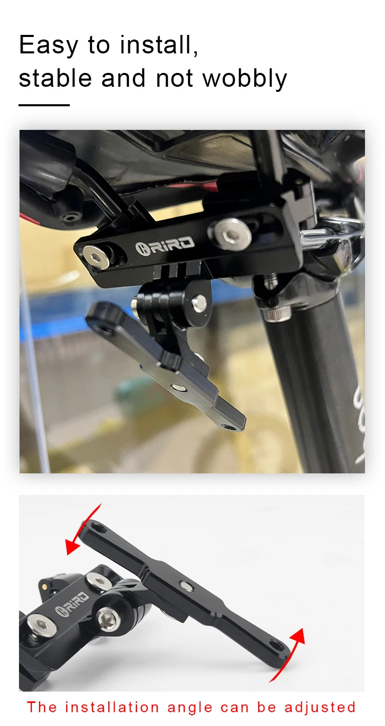 RIRO Fahrrad Wasser Flasche Käfig Extender MTB Wasser Tasse Halter Konverter Rennrad Sattel Verlängerung Halterung Änderung Teile – Detail 4