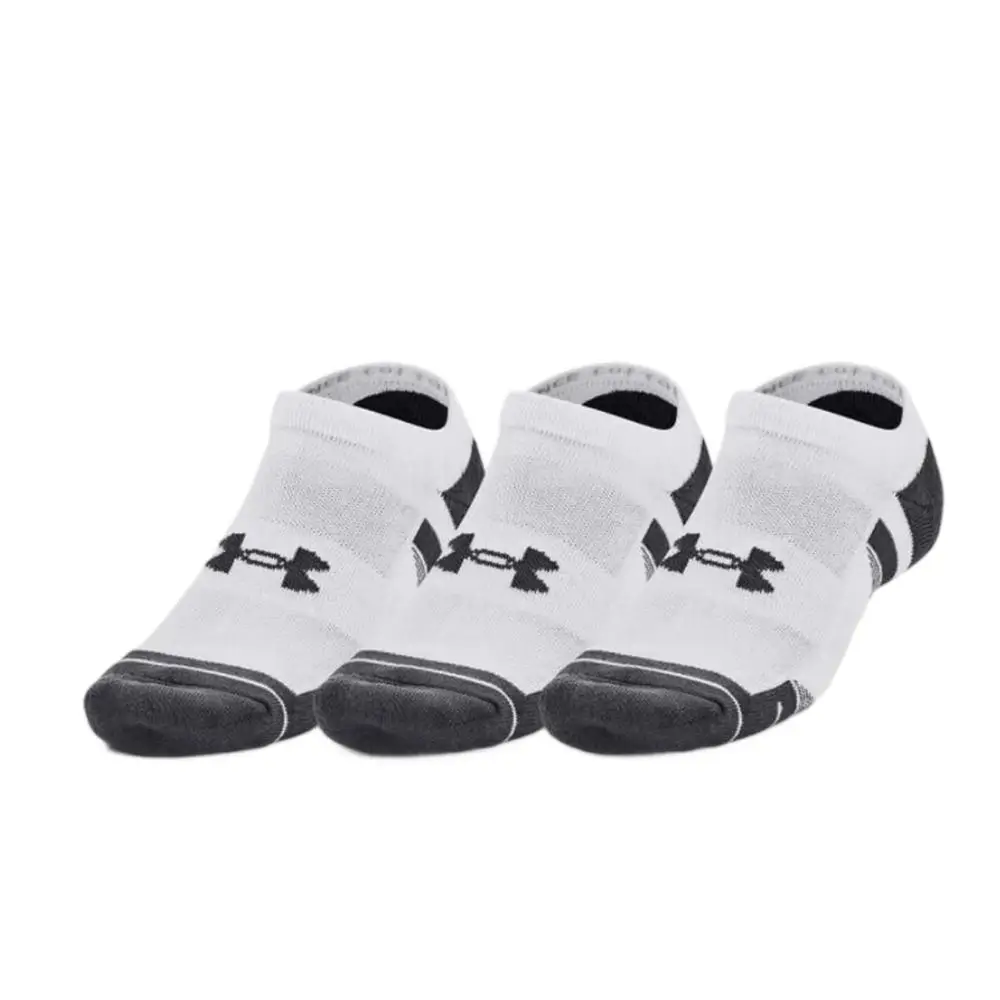Calcetines Térmicos de Entrenamiento Under Armour Performance Logo Jacquard Color-Block (Unisex, Paquete de 3) Blanco 1379526-100