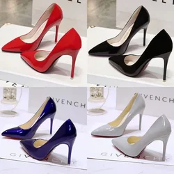 2023 Fashion High Heels 35-45 Plus Size Women Shoes 12cm Thin Stiletto Banquet Wedding Shoes Sexy Pointed Toe Ladies Party Shoes