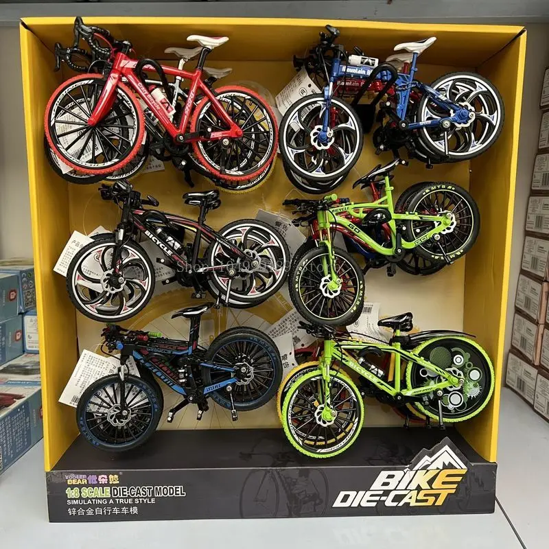 

Cool Alloy Simulation Bicycle Toy Model 1:8 Size Children's Riding Gift Mountain Bike Road Bike Decoration Home Garden Crafts