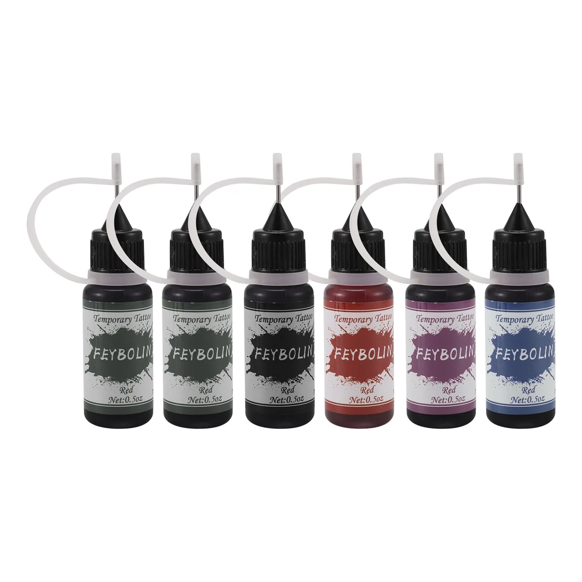 AYMR-Kit de tatuajes temporales, Gel de tatuaje semipermanente a mano alzada/tinta (a base de fruta de Jagua orgánica) Tatuajes DIY 6 PCS
