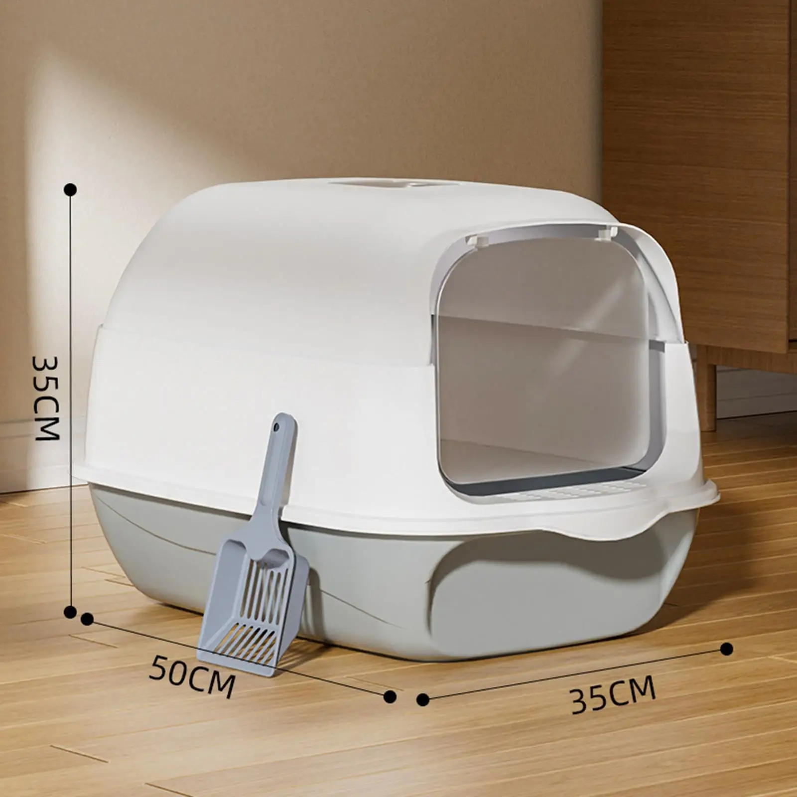 Fully Covered Cat Litter Boxes Pet Accessories for All Kinds of Cat Litter Potty Toilet Kitty Litter Pan Cat Toilet with Door