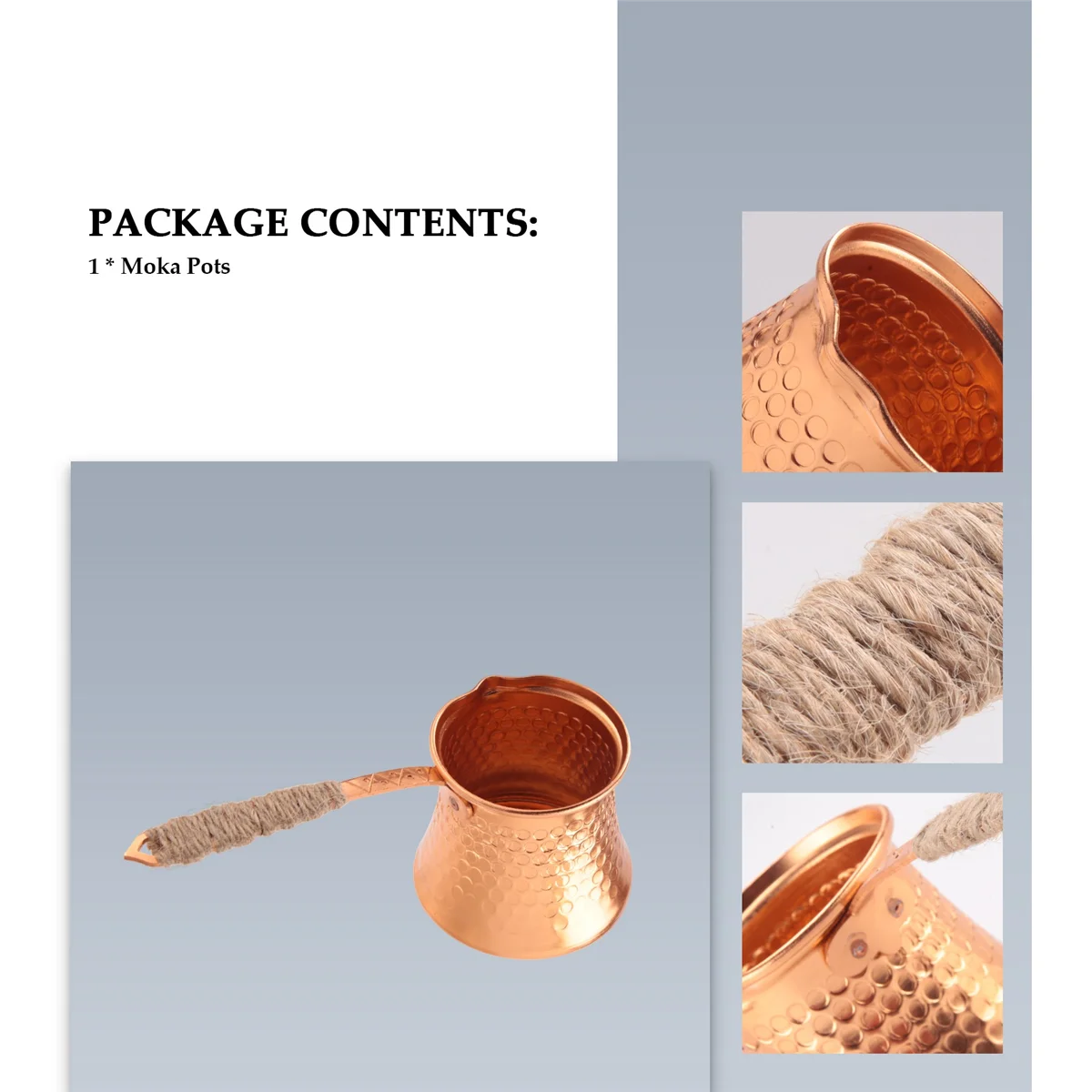 Turkish Coffee Pot Coffee Maker Moka Pot 3 Person 200 ML Copper Handmade High Quality Decorative Gift Accessory HY