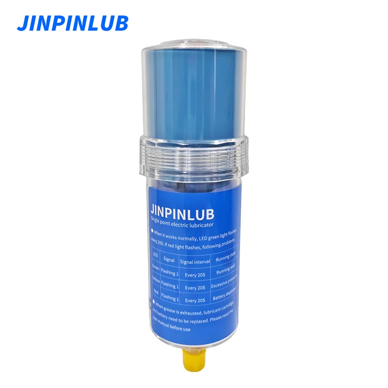 JINPINLUB SMD 250cc Ip65 Sealed Battery-Powered Single-Point Oiler Grease Lubricator For Gears And Bearings