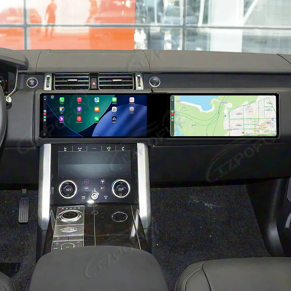 

Двойной 12,3-дюймовый автомобильный радиоприемник для Land Rover Range Rover Executive 2018-2022 Android 13 CarPlay GPS-навигация Мультимедийный плеер