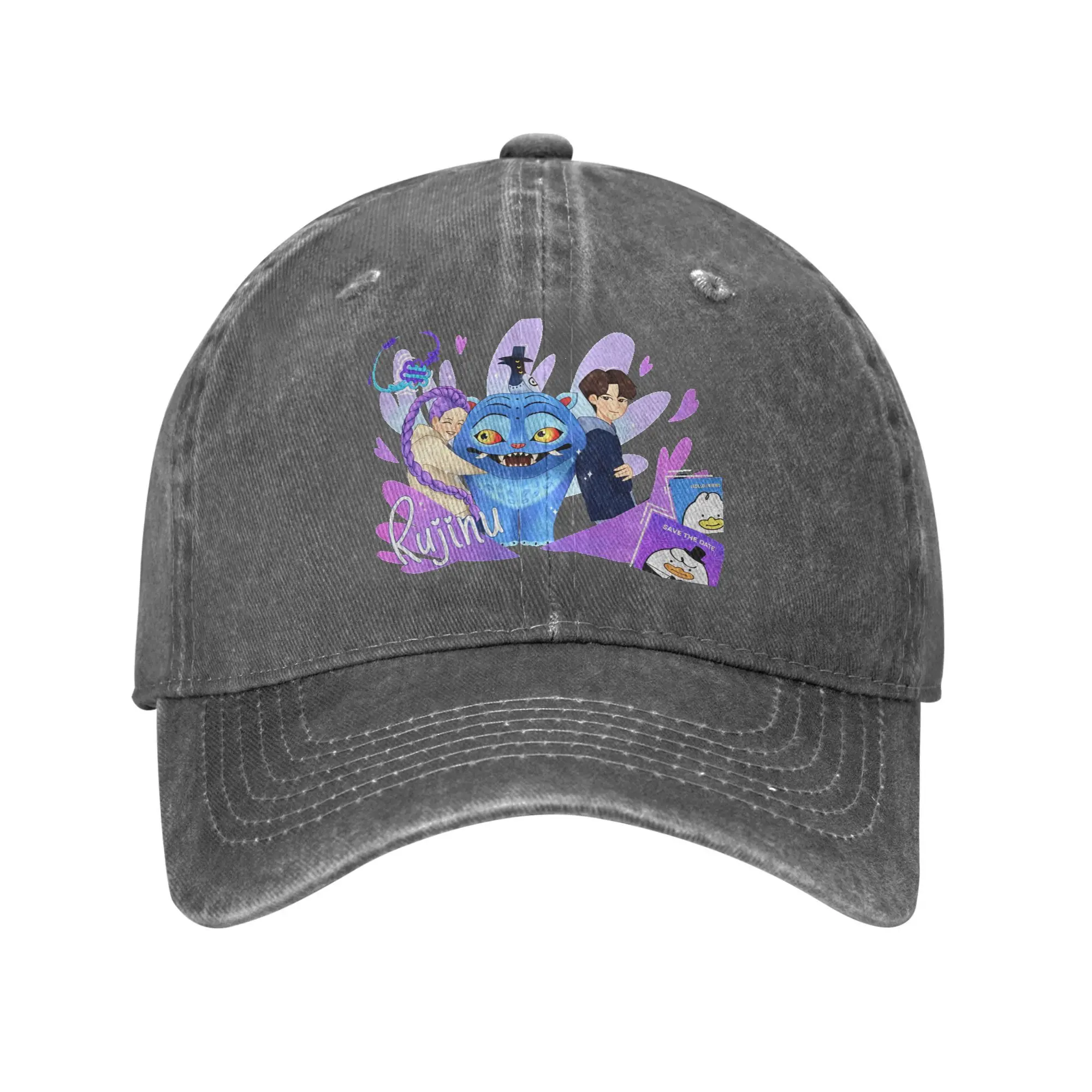 

KPOP Demon Hunters Rujinu Sun Baseball Cap Female Male Design Trucker Hat Summer Streetwear Tennis Skate Sunscreen Baseball Cap