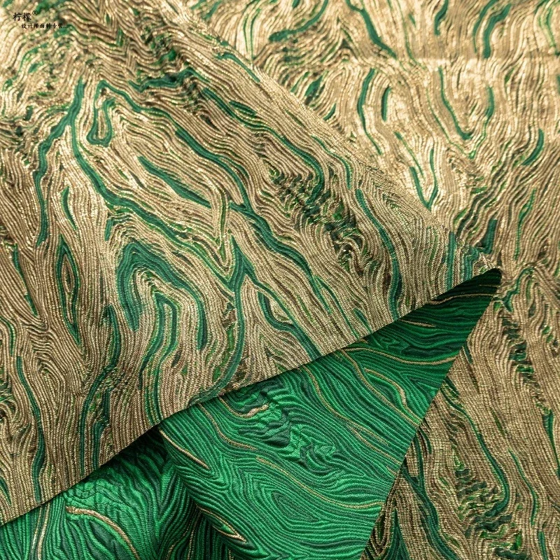 50x140cm oceano jacquard tecido tridimensional fluindo textura de água glitter pintura a óleo arte hanfu roupas designer tecido